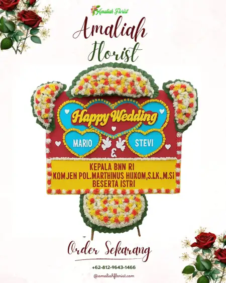 Papan Bunga Pernikahan Sambirata